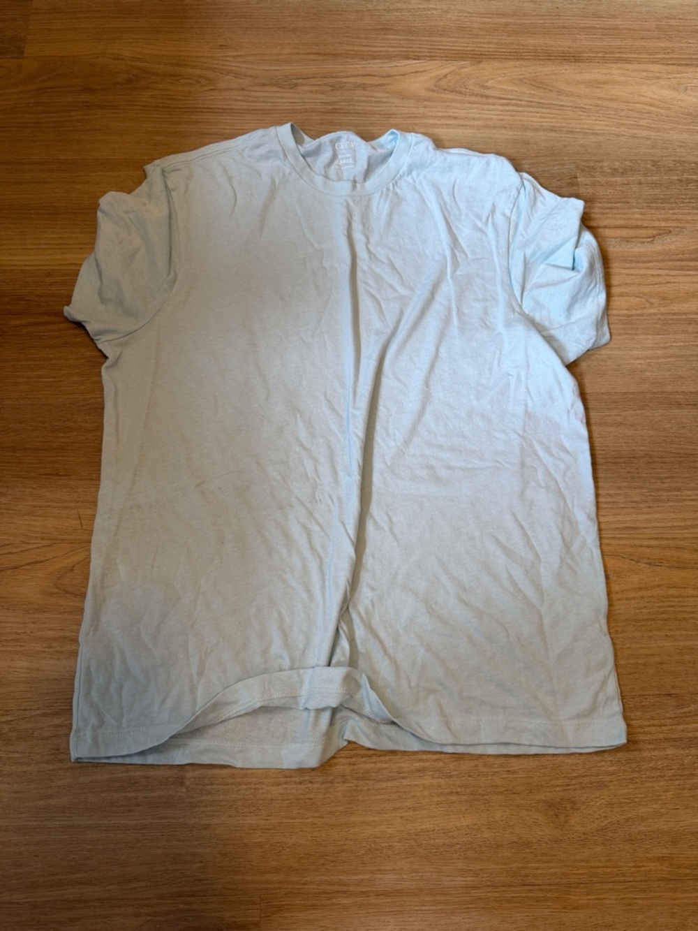 J. Crew Factory Pale Blue Short Sleeve Crew Neck Tee